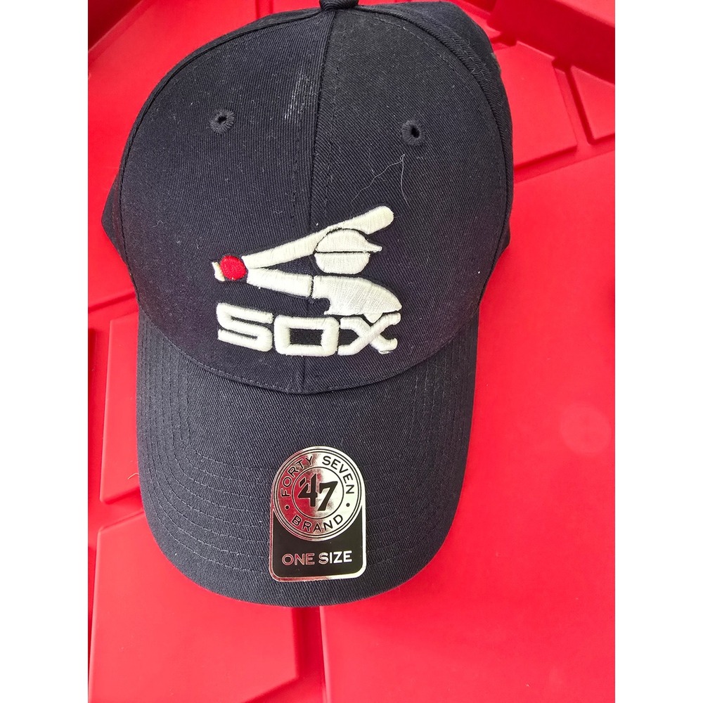 47 Brand Navy Sox Baseball Cap One Size Snapback MLB Fan Gear - Picture 1 of 4